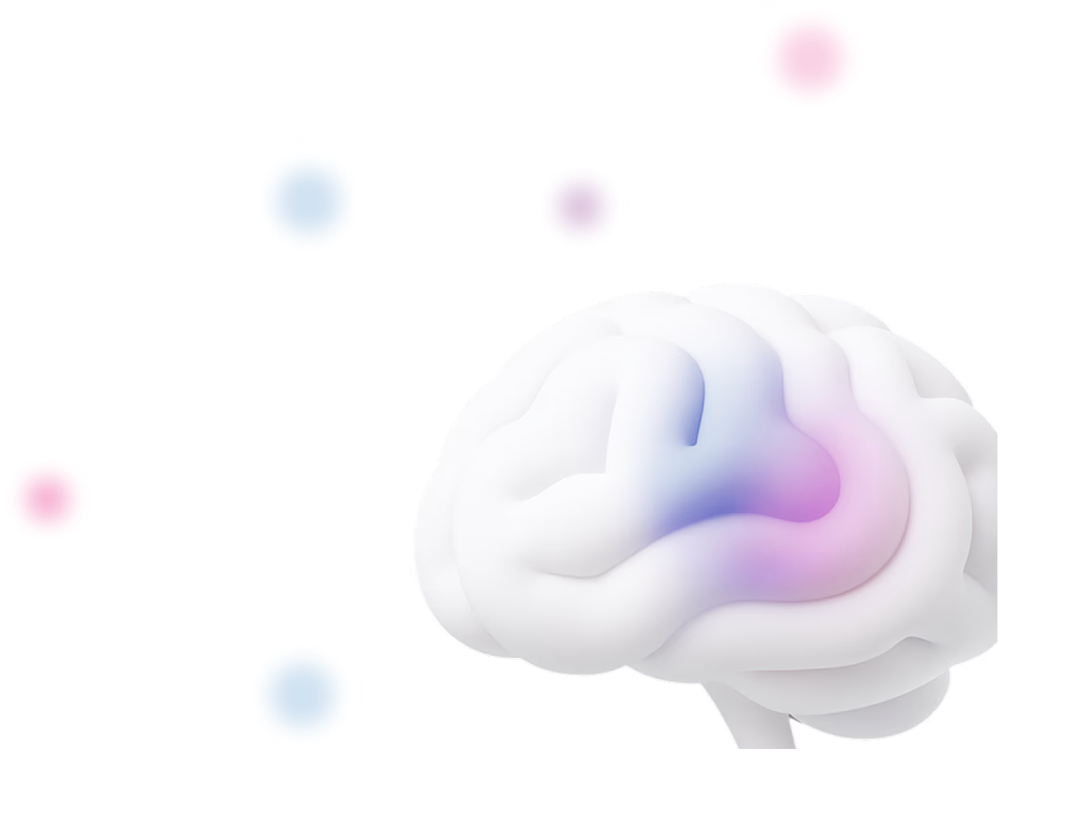 Cerveau 3D lumineux symbolisant des idées créatives sans limite